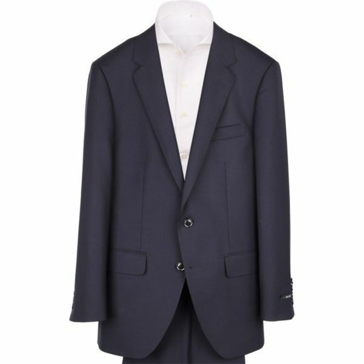 ＪＰセレクトライン 【JOHN PEARSE Black SELECT LINE】【年間】2釦シングルスーツ 0タック/ネイビー×ソリッド/ULTRA TOUGH S/SHOWER CLEAN ネイビー系(紺)