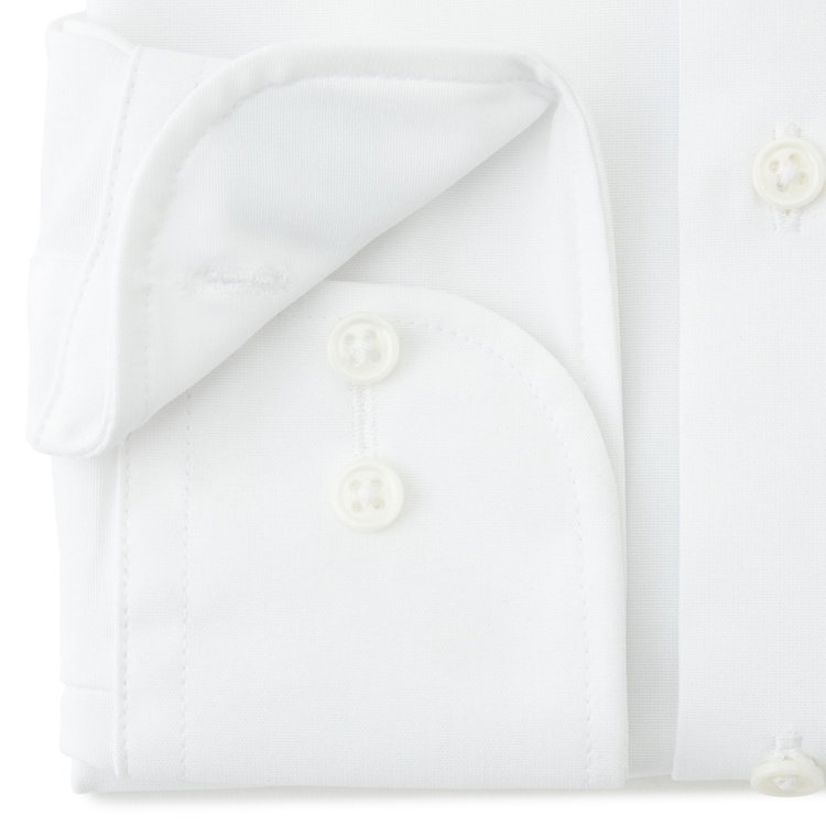 ドナートヴィンチウォモ 【Donato Vinci Italy Uomo】【STYLISH】【ノーアイロン】レギュラーカラードレスワイシャツ/ホワイト/ULTRA MOVE/ニット素材 白