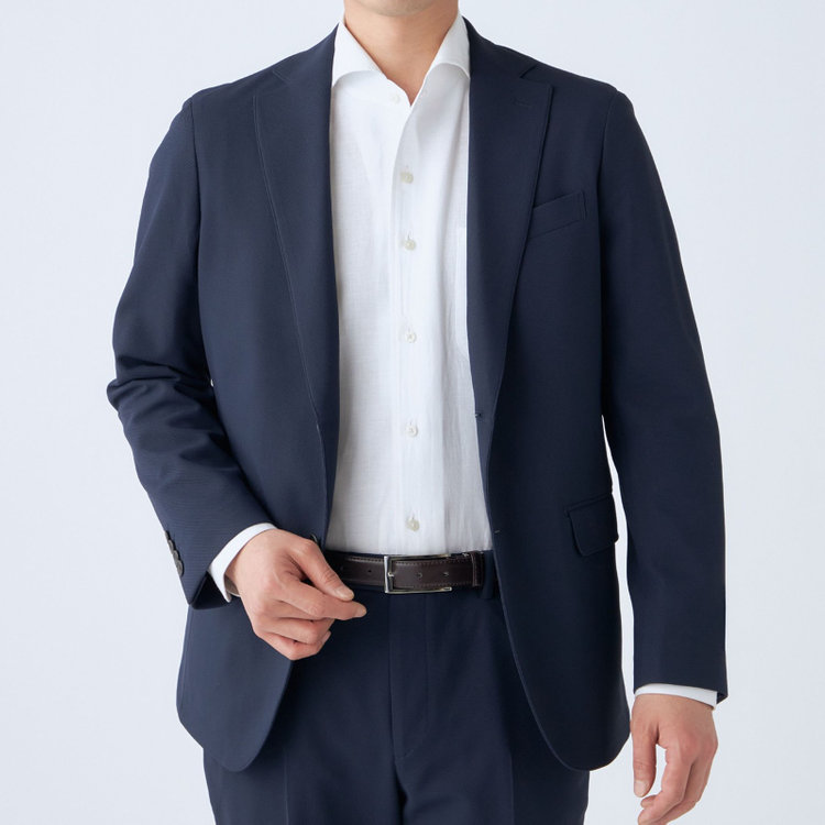 ハイスペックモーション 【HIGH SPEC MOTION】【春夏】ポリエステル2釦シングルジャケット/ネイビー 紺中間