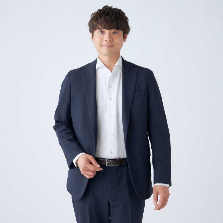 ハイスペックモーション 【HIGH SPEC MOTION】【春夏】ポリエステル2釦シングルジャケット/ネイビー 紺中間