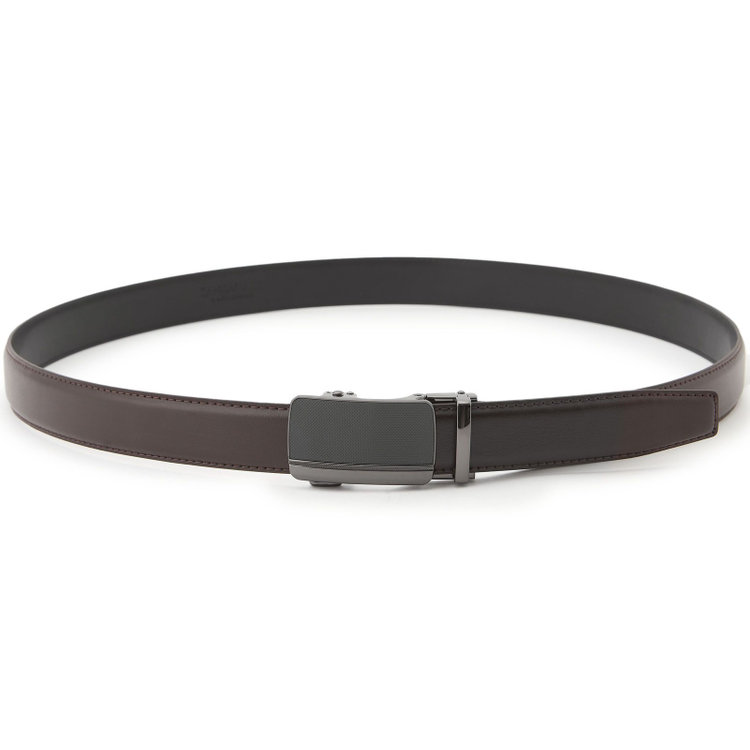 ＫＭＣブラック 【KANSAIMAN collection】【フリーアジャスト仕様/5mm間隔/32段階】バックルベルト 3.0cm幅/ブラウン(ウエスト120cmまで対応) 茶濃色