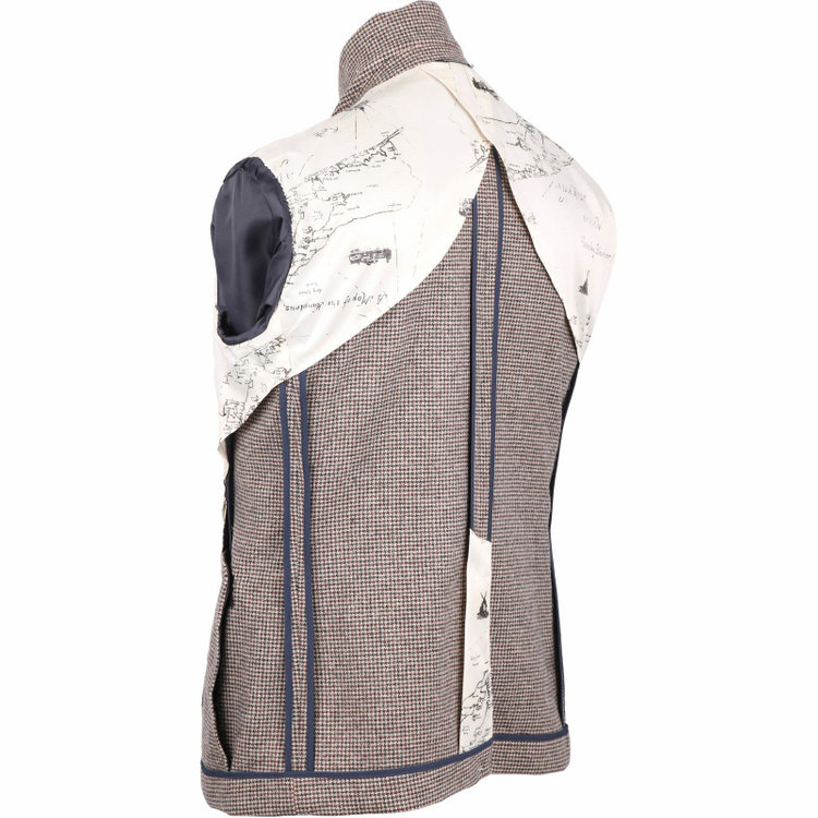 スタンリーブラッカ 【stanley blacker】【秋冬】2釦シングルジャケット/ブラウン×ハウンドトゥース ブラウン系(茶)