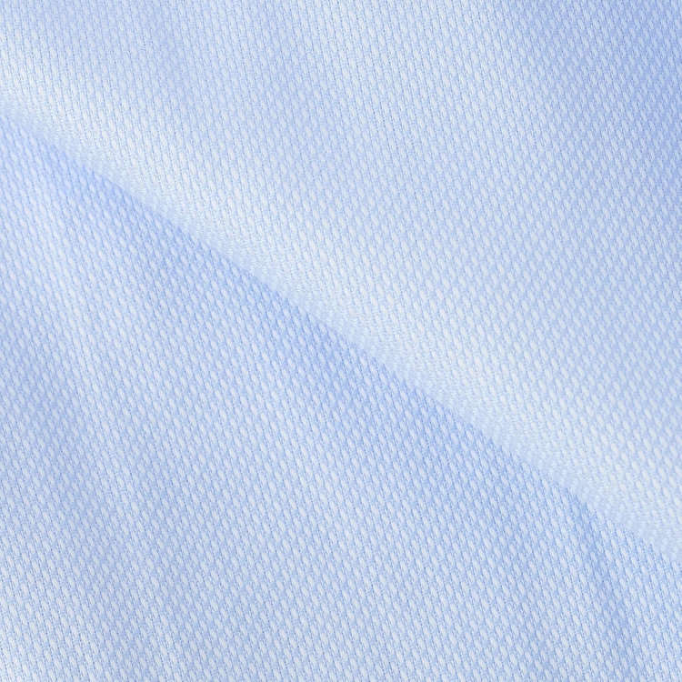 ドナートヴィンチウォモ 【Donato Vinci Italy Uomo】【STYLISH】【形態安定】【綿100％】ワンピースカラーボタンダウンワイシャツ/ブルー×ドビー 青淡色