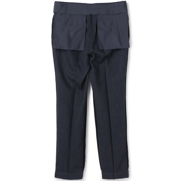 スタンリーブラッカ 【stanley blacker new york】【秋冬】ミルドヘリンボーンパンツ/※裾上げ必要 紺濃色