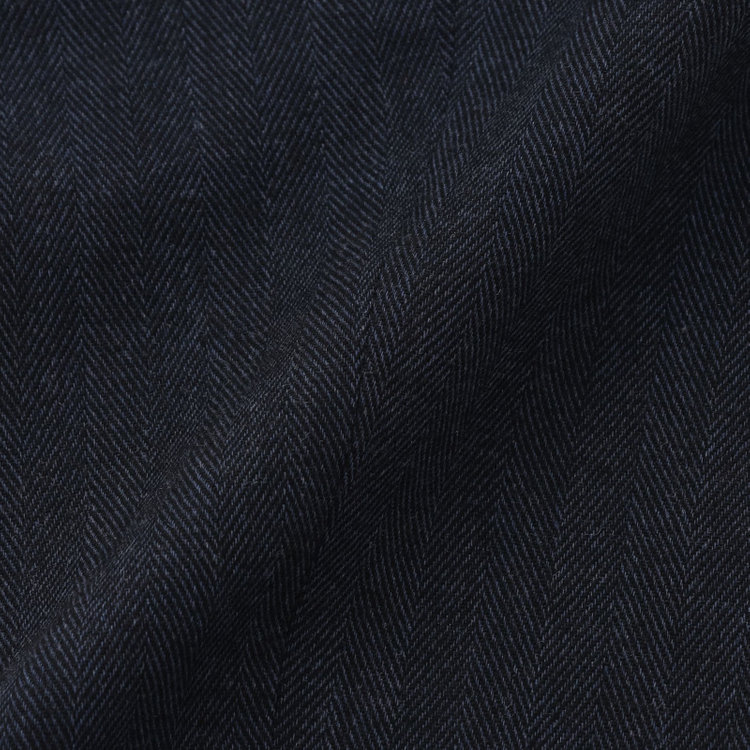 スタンリーブラッカ 【stanley blacker new york】【秋冬】ミルドヘリンボーンパンツ/※裾上げ必要 紺濃色