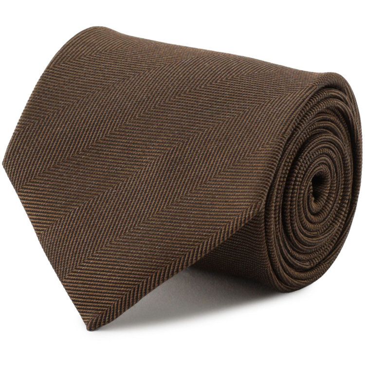 ドナートヴィンチウォモ 【Donato Vinci Italy UOMO】シルクソリッドネクタイ 8.0cm;幅/ブラウン/MADE IN JAPAN その他