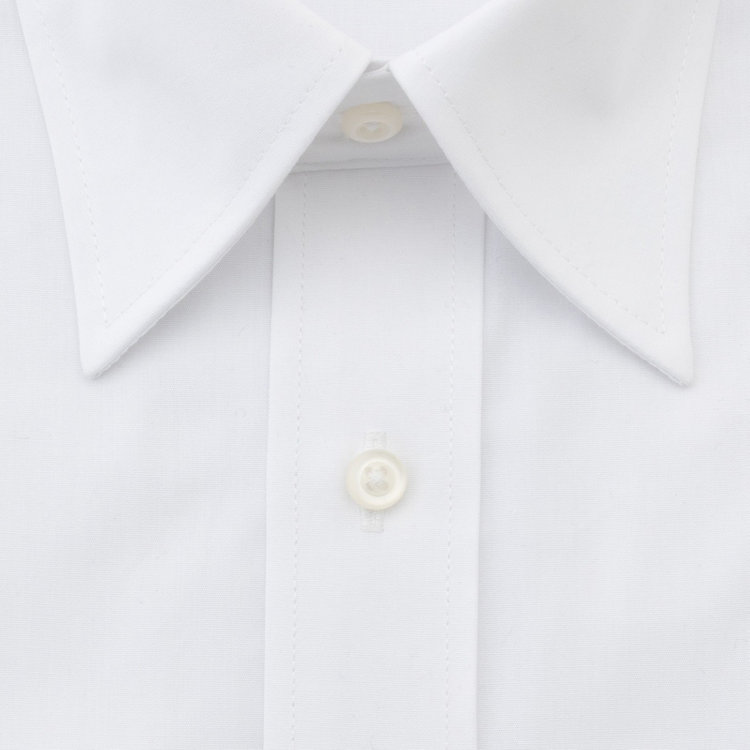 ジョンピアース 【JOHN PEARSE White】【形態安定】レギュラーカラードレスシャツ/ホワイト×ブロード/Oil guard 白