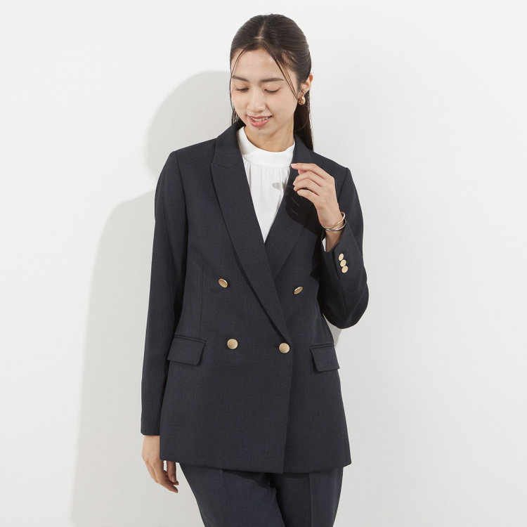 ソノタ（KONAKA用） 【Diana】【秋冬】ダブルジャケット/ネイビー/メタル釦/ウォッシャブル＆ストレッチ 紺中間