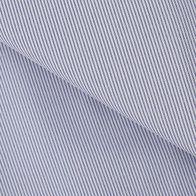 ドナートヴィンチウォモ 【Donato Vinci Italy Uomo】【ノーアイロン】クレリックワイドカラーワイシャツ/ネイビー×ストライプ/ULTRA MOVE/オイルガード/ニット素材 紺中間