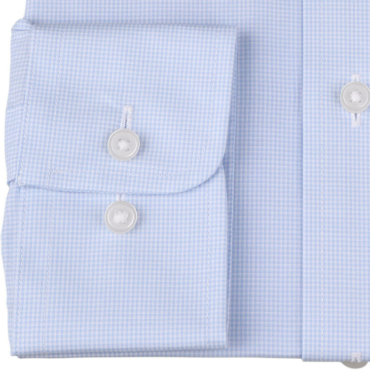 ＤＵＫＥ ＭＯＲＧＡ 【DUKEMORGAN】【形態安定】ボタンダウンワイシャツ/ブルー＆ホワイト×チェック 青濃色