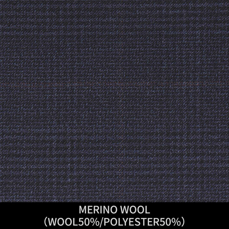 ＪＰ コンフォート 【パターンオーダー】【JOHN PEARSE comfort 6釦2掛ダブル】【秋冬】スーツ/MERINO WOOL/ネイビー×チェック(WOOL50%/POLYESTER50%) ネイビー系(紺)