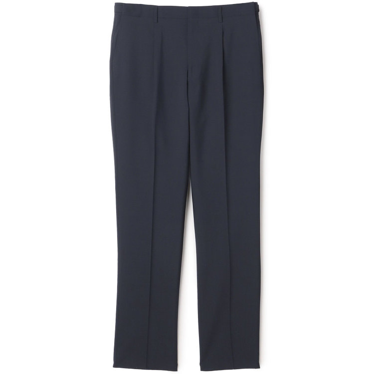 ソノタ（KONAKA用） 【L.O.X】【大きいサイズ】【春夏】ウールブレンド 1タックパンツスラックス/ネイビー×シャドーチェック/ウエストアジャスター仕様/※裾上げ必要 紺濃色