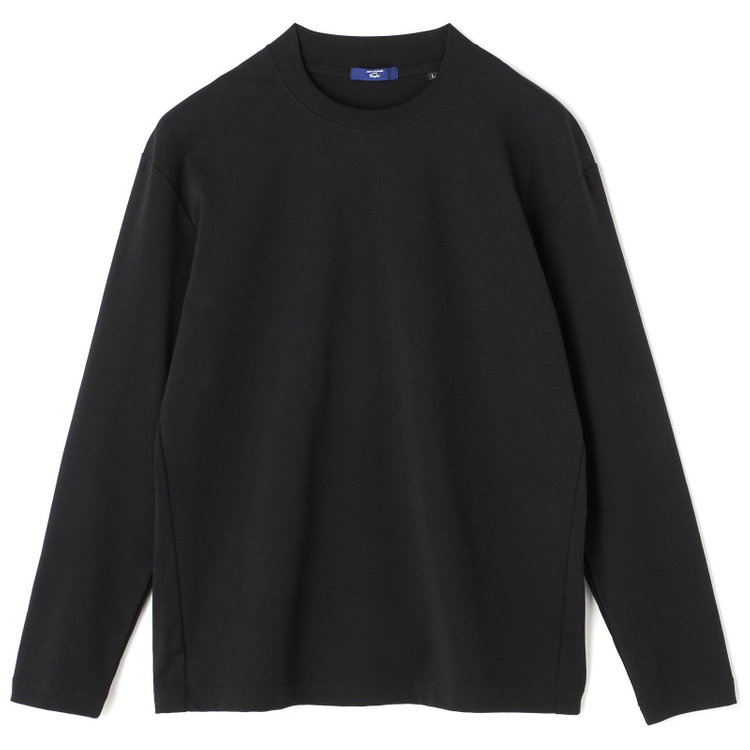 ジョンピアース 【JOHN PEARSE comfort navy】クルーネックロングTシャツ/ブラック/「吸汗速乾」「接触冷感」「UV加工」 黒