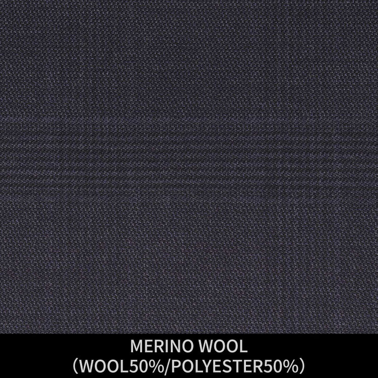 ＪＰ コンフォート 【パターンオーダー】【JOHN PEARSE comfort 6釦2掛ダブル】【秋冬】スーツ/MERINO WOOL/ネイビー×チェック(WOOL50%/POLYESTER50%) ネイビー系(紺)