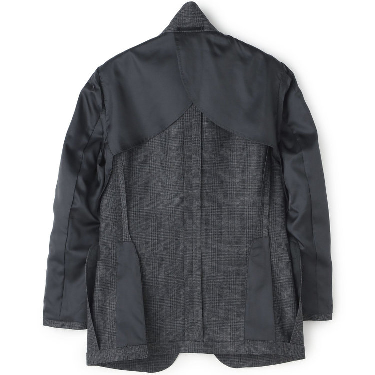 ＪＰコンフォート ネイビー 【JOHN PEARSE comfort navy】【春夏】2釦シングルジャケット/グレー×チェック/ULTRA MOVE/RIRANCHA/ウォッシャブル グレー濃色