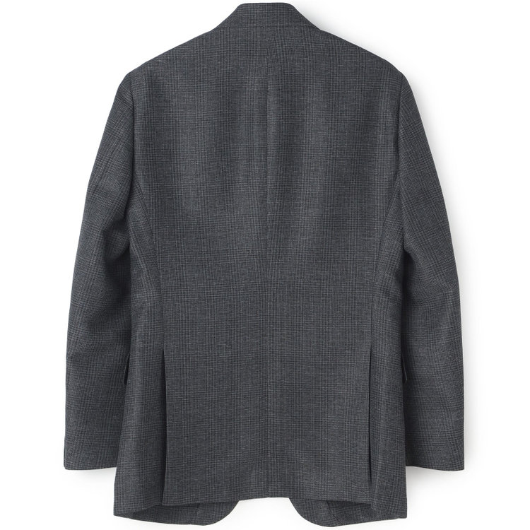 ＪＰコンフォート ネイビー 【JOHN PEARSE comfort navy】【春夏】2釦シングルジャケット/グレー×チェック/ULTRA MOVE/RIRANCHA/ウォッシャブル グレー濃色
