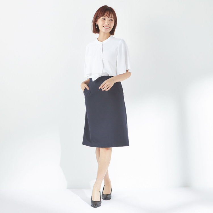 KONAKA　アウトレット 【WEB限定/OUTLET/汚れ・キズ等有】【NATURAL BEAUTY】フレアスリーブボウタイブラウス/ホワイト 白