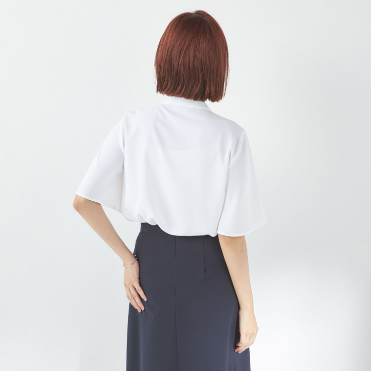 KONAKA　アウトレット 【WEB限定/OUTLET/汚れ・キズ等有】【NATURAL BEAUTY】フレアスリーブボウタイブラウス/ホワイト 白