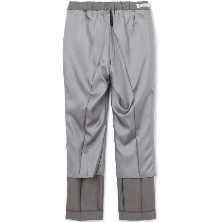 ソノタ（KONAKA用） 【Diana】【春夏】1タックパンツ/グレー/ウエストシャーリング/ウォッシャブル＆ストレッチ/裾上げ済仕様 グレー濃色
