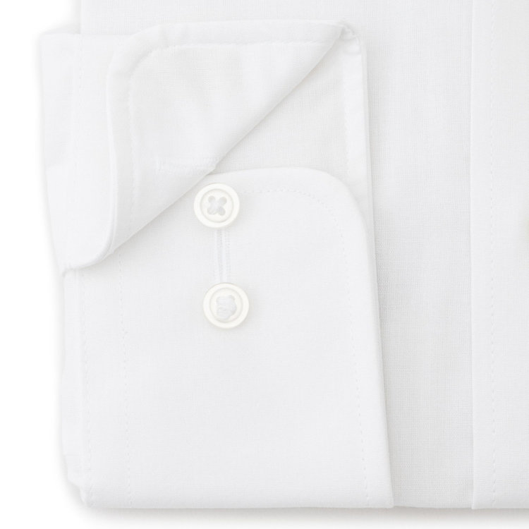 ＤＵＫＥ ＭＯＲＧＡ 【DUKEMORGAN】【形態安定】レギュラーカラーワイシャツ/ホワイト×ブロード 白