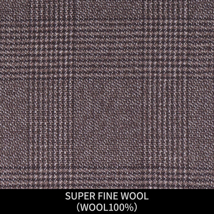 ＪＰ コンフォート 【パターンオーダー】【JOHN PEARSE comfort 6釦2掛ダブル】【秋冬】スーツ/SUPER FINE WOOL/ブラウン×グレンチェック(WOOL100%) ブラウン系(茶)