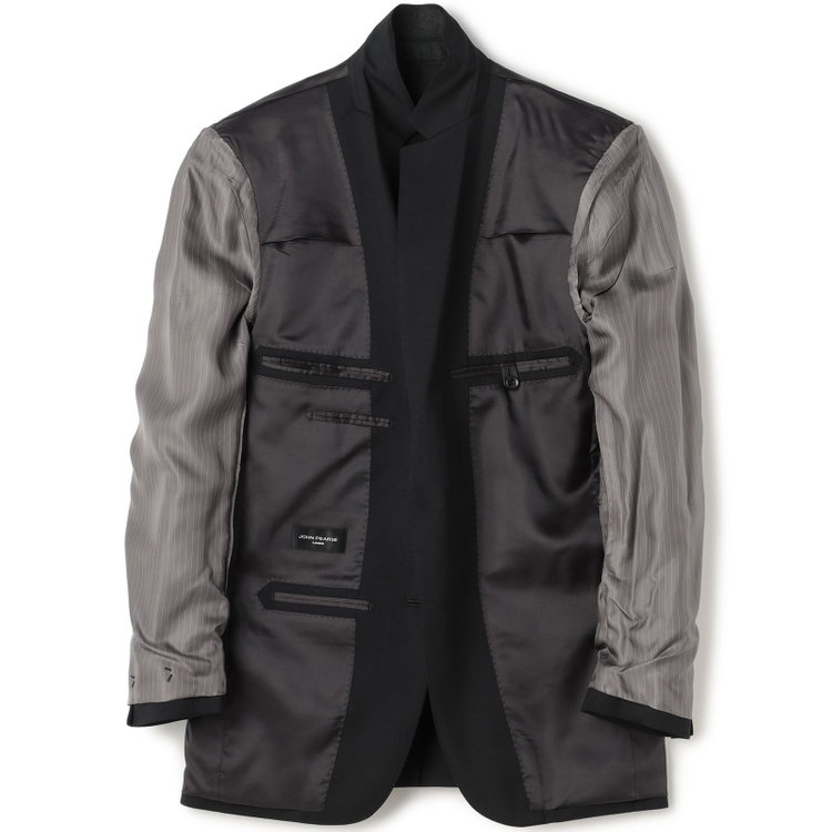 ＪＰセレクトライン 【JOHN PEARSE Black SELECT LINE】【年間】スペアパンツ付き/2釦シングルスーツ 0タック/ブラック×ソリッド/※裾上げ必要 黒