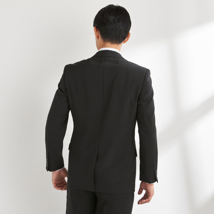ソノタ（KONAKA用） 【年間】2釦シングルフォーマルスーツ 1タックパンツ/アジャスター付/※裾上げ必要 黒