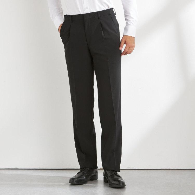 ソノタ（KONAKA用） 【年間】2釦シングルフォーマルスーツ 1タックパンツ/アジャスター付/※裾上げ必要 黒