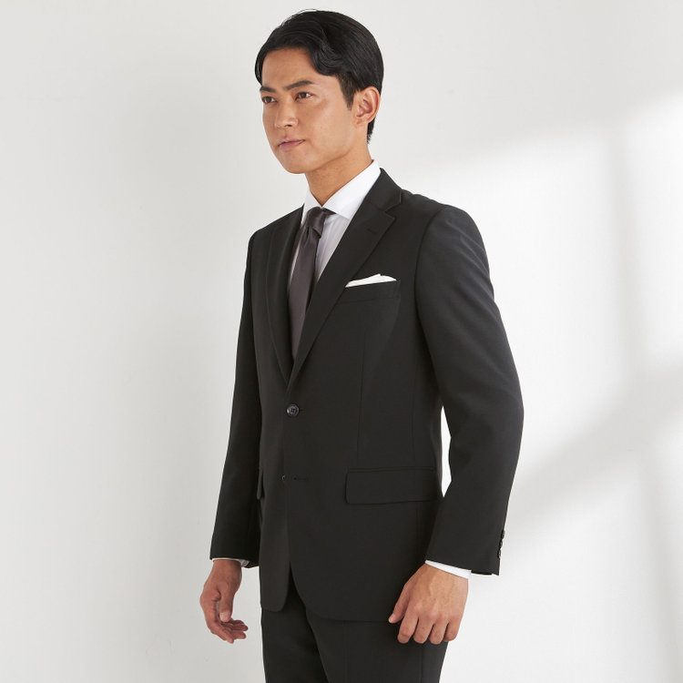 ソノタ（KONAKA用） 【年間】2釦シングルフォーマルスーツ 1タックパンツ/アジャスター付/※裾上げ必要 黒