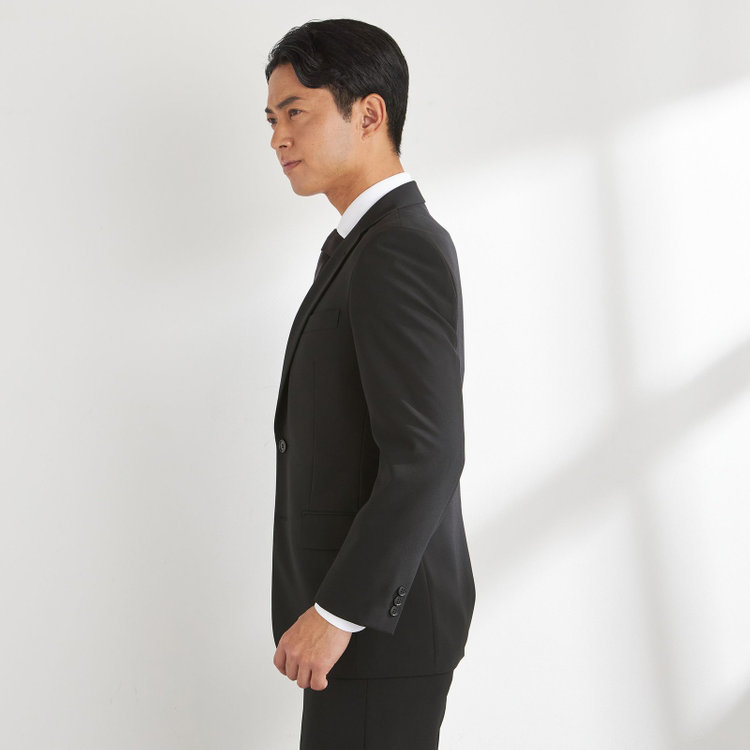 ソノタ（KONAKA用） 【年間】2釦シングルフォーマルスーツ 1タックパンツ/アジャスター付/※裾上げ必要 黒