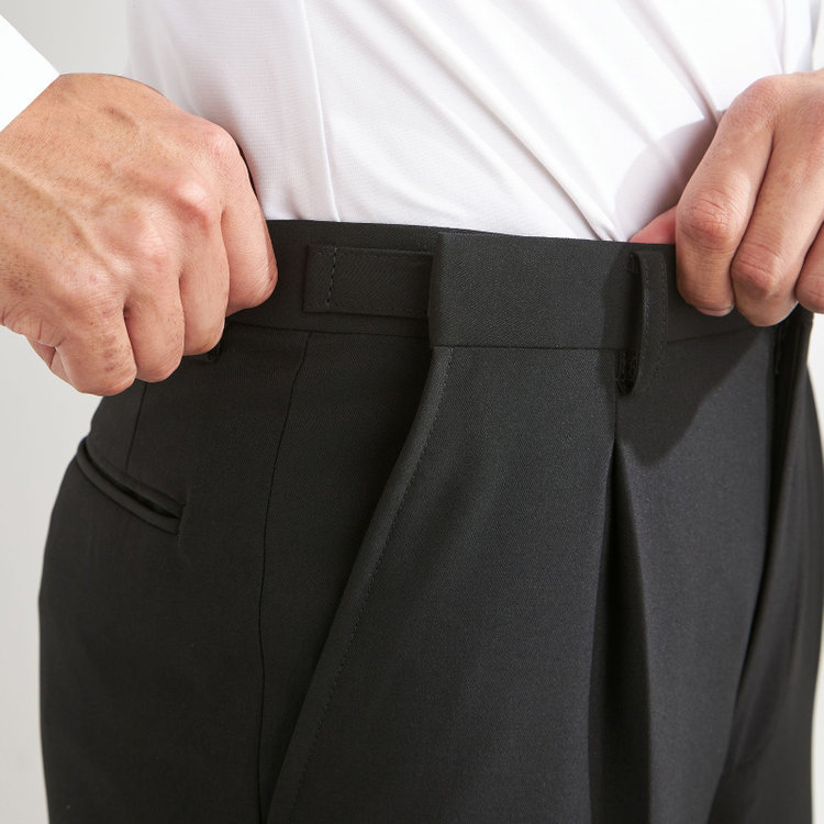 ソノタ（KONAKA用） 【年間】2釦シングルフォーマルスーツ 1タックパンツ/アジャスター付/※裾上げ必要 黒