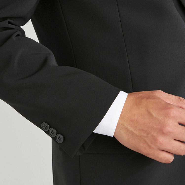 ソノタ（KONAKA用） 【年間】2釦シングルフォーマルスーツ 1タックパンツ/アジャスター付/※裾上げ必要 黒