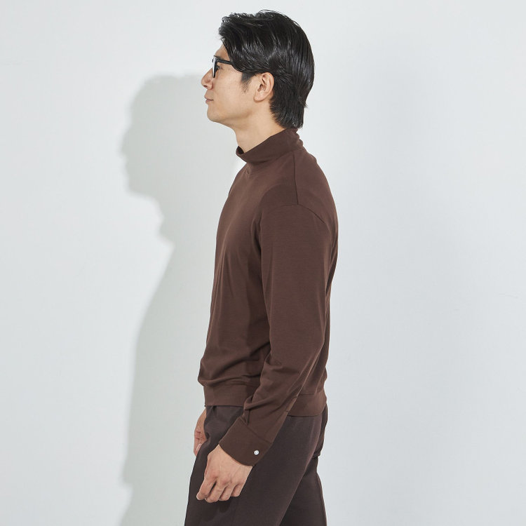 カンサイマン 【KANSAIMAN Collection】【長袖】 ドレスカフニット/ブラウン 茶中間