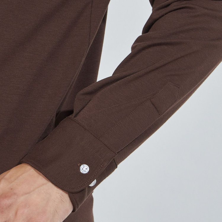 カンサイマン 【KANSAIMAN Collection】【長袖】 ドレスカフニット/ブラウン 茶中間