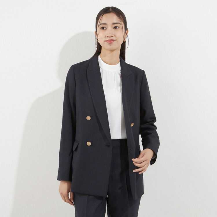 ソノタ（KONAKA用） 【Diana】【秋冬】ダブルジャケット/ネイビー/メタル釦/ウォッシャブル＆ストレッチ 紺中間