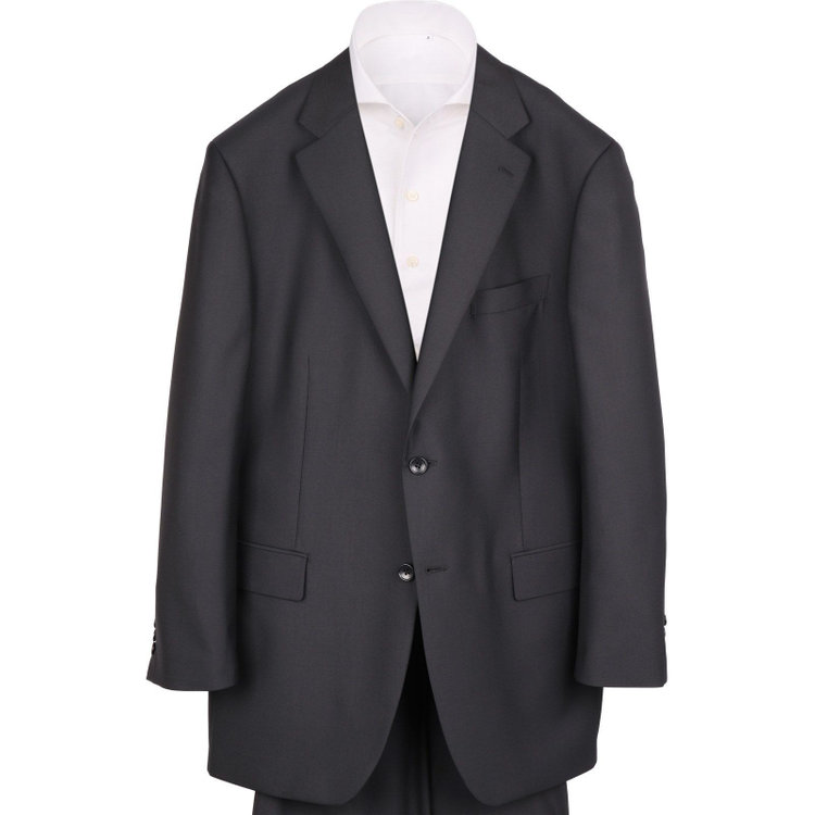 トゥルートップ 【TRUE TOP】【年間】2釦シングルスーツ 1タック/ブラック×ソリッド ブラック系(黒)