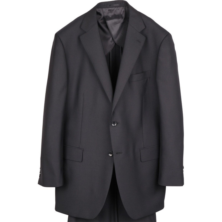 トゥルートップ 【TRUE TOP】【年間】2釦シングルスーツ 1タック/ブラック×ソリッド ブラック系(黒)