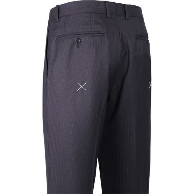 ＵＮＰＲＥＳＳＵＲＥ 【Unpressure】【秋冬】2釦シングルスーツ 0タック/ネイビー×ストライプ ネイビー系(紺)