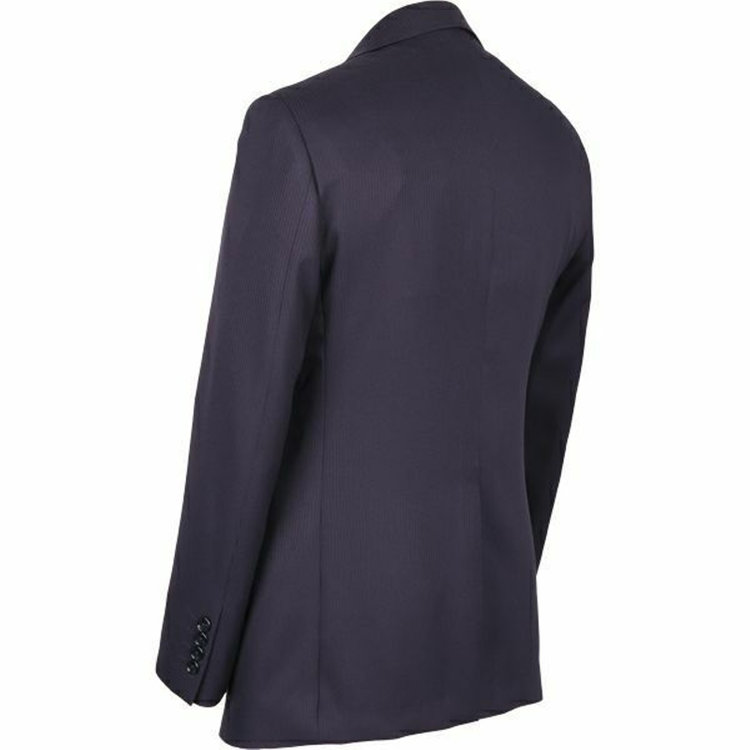 ハイスペックモーション 【HIGH SPEC MOTION】【年間】2釦シングルスーツ 0タック/ネイビー×シャドーストライプ/パンツウォシャブル 紺濃色