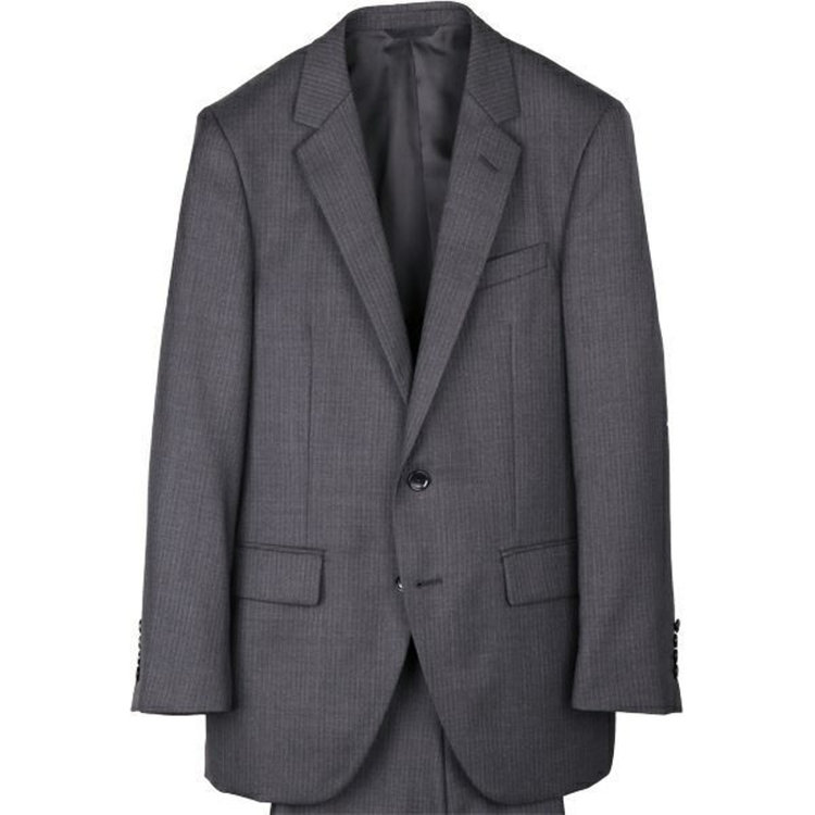 ＵＮＰＲＥＳＳＵＲＥ 【Unpressure】【秋冬】2釦シングルスーツ 0タック/グレー×ストライプ グレー系(灰)