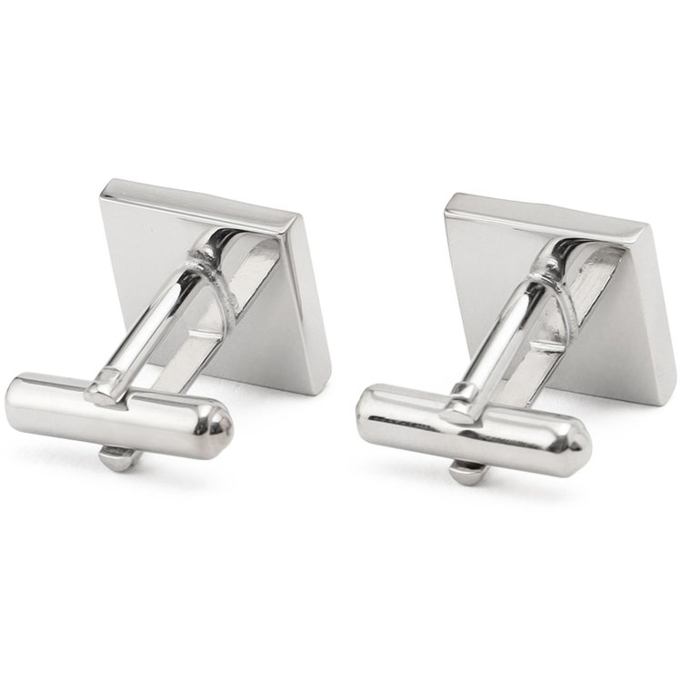 ジョンピアース 【JOHN PEARSE London】カフス/シルバー/スクエア グレー淡色
