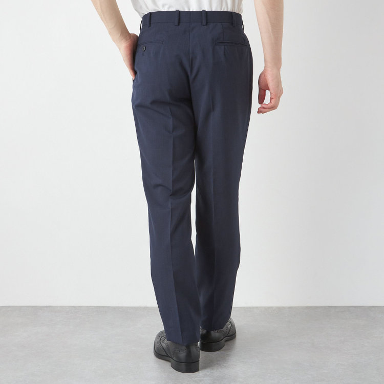 ＪＰセレクトライン 【JOHN PEARSE Black SELECT LINE】【春夏】2釦シングルスーツ ノータックパンツ / ネイビー / 形状安定 /SHOWER CLEAN ※裾直し必要 紺中間