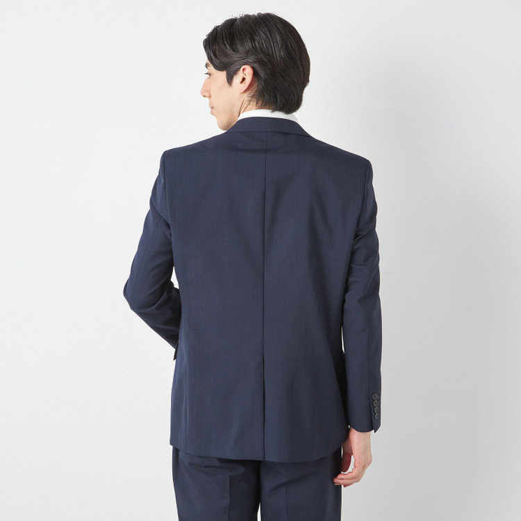 ＪＰセレクトライン 【JOHN PEARSE Black SELECT LINE】【春夏】2釦シングルスーツ ノータックパンツ / ネイビー / 形状安定 /SHOWER CLEAN ※裾直し必要 紺中間