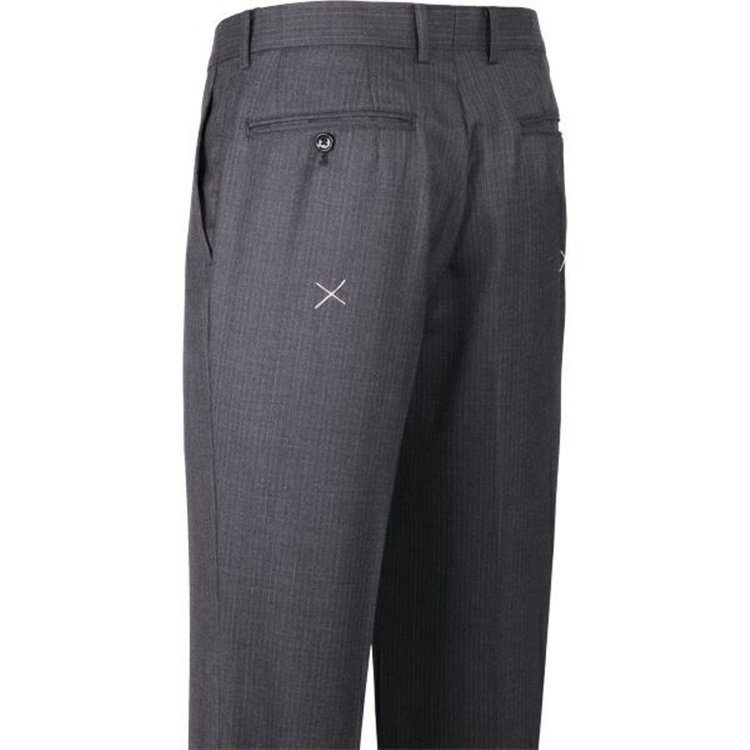 ＵＮＰＲＥＳＳＵＲＥ 【Unpressure】【秋冬】2釦シングルスーツ 0タック/グレー×ストライプ グレー系(灰)