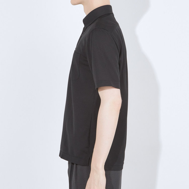 ＪＰコンフォート ネイビー 【発送在庫あり】【WEB限定】【半袖】【JOHN PEARSE comfort navy】ボタンダウンビズポロシャツ プルオーバータイプ/ブラック/ULTRA MOVE「ニット素材」「ノーアイロン」「ストレッチ」「高通気性」 黒