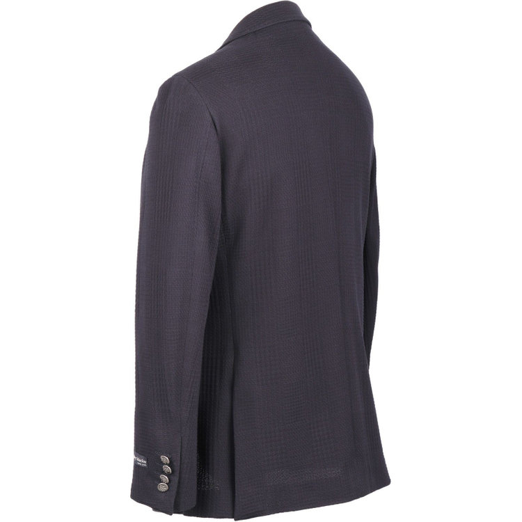 スタンリーブラッカ 【stanley blacker】【春夏】2釦シングルジャケット/ネイビー×ニット/メタル釦 ネイビー系(紺)