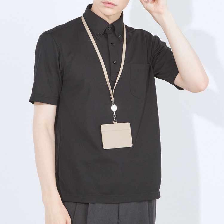 ＪＰコンフォート ネイビー 【発送在庫あり】【WEB限定】【半袖】【JOHN PEARSE comfort navy】ボタンダウンビズポロシャツ プルオーバータイプ/ブラック/ULTRA MOVE「ニット素材」「ノーアイロン」「ストレッチ」「高通気性」 黒