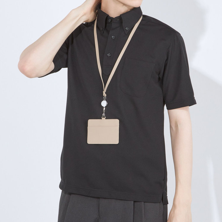 ＪＰコンフォート ネイビー 【発送在庫あり】【WEB限定】【半袖】【JOHN PEARSE comfort navy】ボタンダウンビズポロシャツ プルオーバータイプ/ブラック/ULTRA MOVE「ニット素材」「ノーアイロン」「ストレッチ」「高通気性」 黒