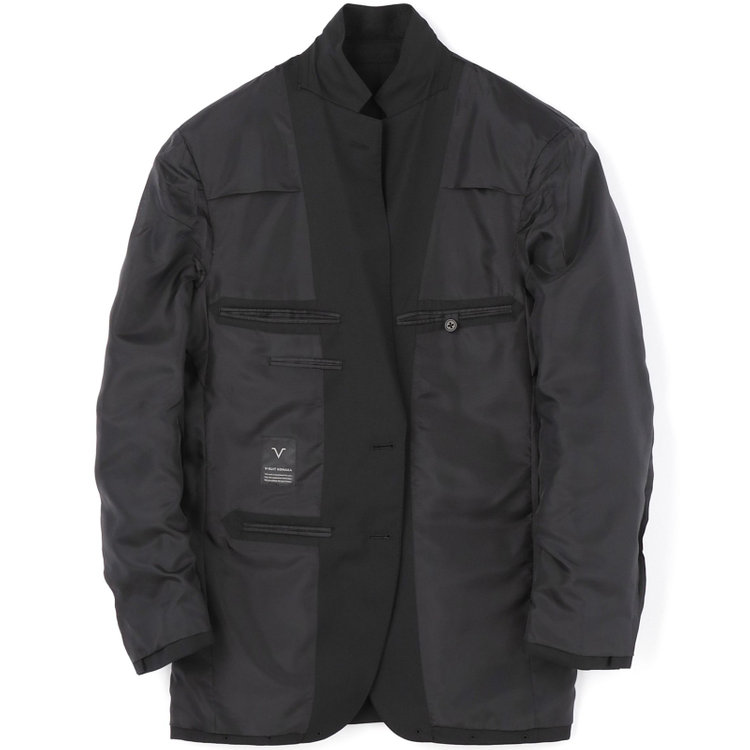 ソノタ（KONAKA用） 【就活】【V-SUIT】【年間】2釦シングルセットアップジャケット/ブラック×ソリッド/SHOWER CLEAN 黒