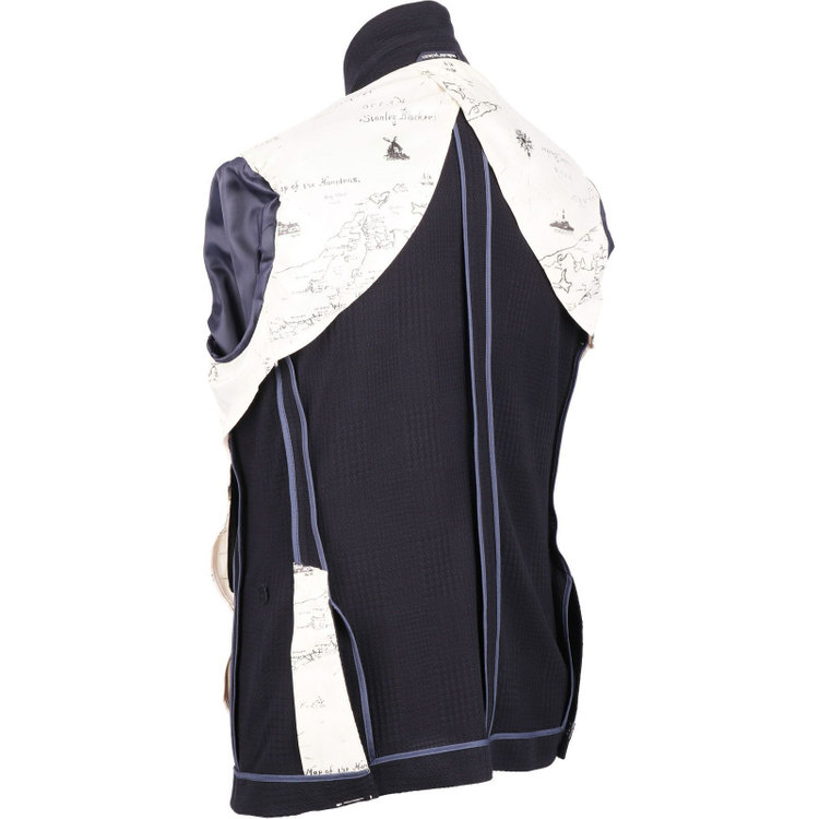 スタンリーブラッカ 【stanley blacker】【春夏】2釦シングルジャケット/ネイビー×ニット/メタル釦 ネイビー系(紺)